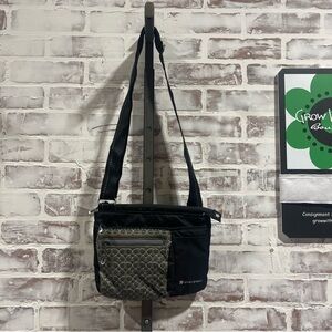 Sherpani Black and Gray Shoulder crossbody Bag
